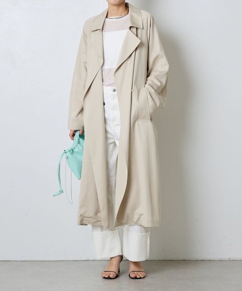 COLLAGE GALLARDAGALANTE(コラージュガリャルダガランテ)の「【CEPIE./セピエ】ステンカラーオーバーコート(ステンカラーコート・レディース・カーキ/ベージュ・F)」の2枚目の写真