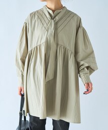 un dix cors（アンディコール）の「《予約》前後2WAYボータイシャツチュニック（トップス）」