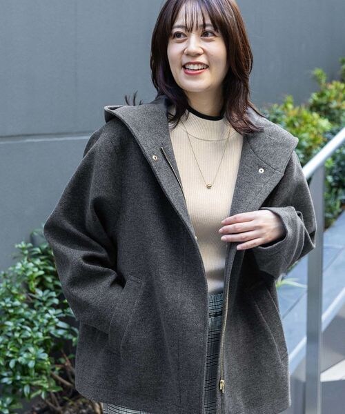 ⭐︎新品未使用タグ付　DRESSTERIOR ペーパリネンショートブルゾン　黒 GLOBAL WORK（グローバルワーク）の「アーバンZIPブルゾン