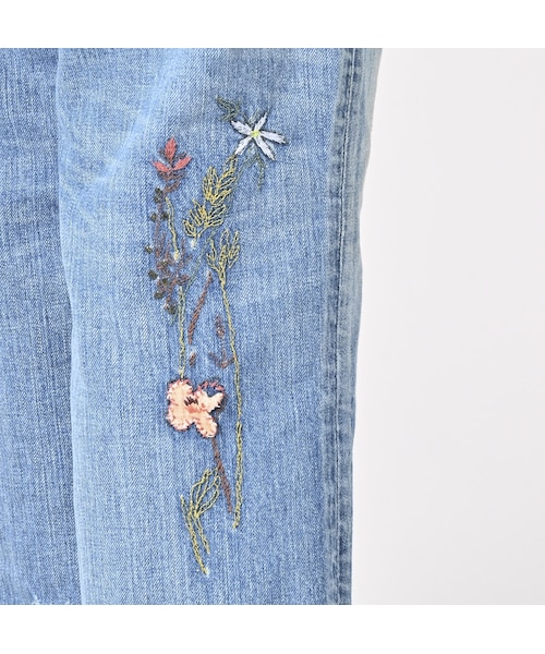 45R 45rpm ライ麦デニム クロスビー5 アネモネ刺繍　未使用 45R（フォーティファイブアール）の「ライ麦デニムのクロスビー5