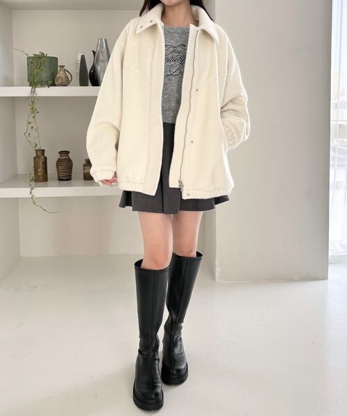 Heather（ヘザー）の「スタンドシャギーミドルブルゾン（）」 - WEAR