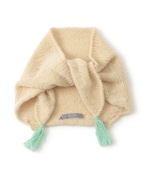 ADAM ET ROPE'(アダムエロペ)の「【chisaki(チサキ)】Hope stole(ストール/ショール・レディース・オフホワイト/ライトグリーン・F)」の11枚目の写真