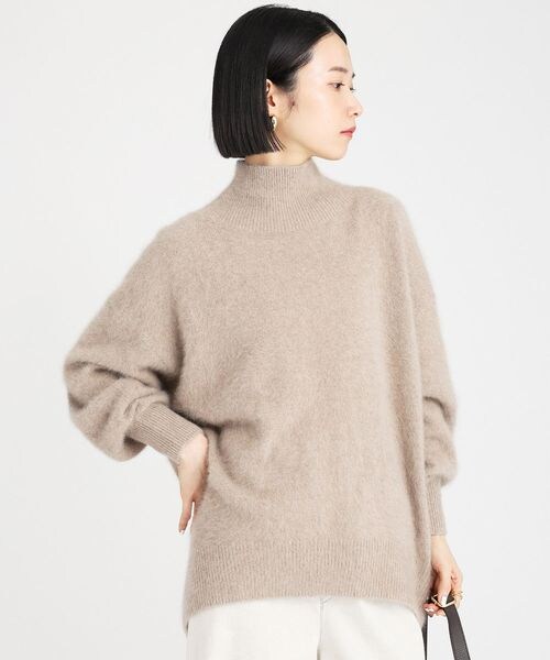 美品 カプリシューレマージュ FOXカシミアチュニック モカ CAPRICIEUX