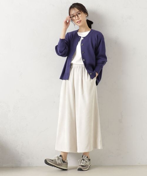 FOUND GOOD（ファウンドグッド）の「ＥＡＳＹコーデュロイスカーチョ/31045061（パンツ・ホワイト08/ブラック09/ブラウン52/ブルー82・S/M/L）」の20枚目の写真