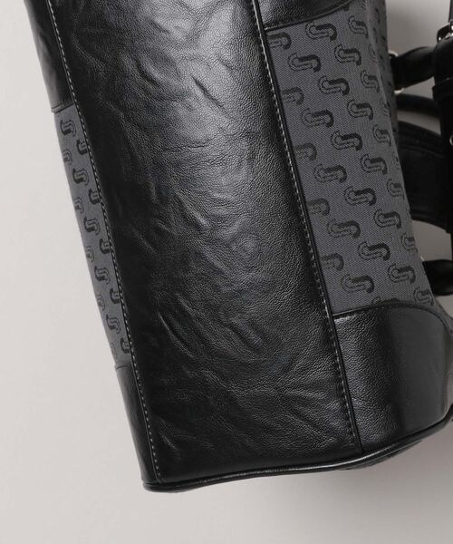 ジャガードモノグラムボストン ジーナシス　ブラック JEANASIS（ジーナシス）の「ジャガードモノグラムボストン