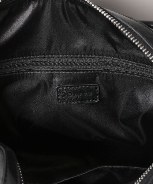 ジャガードモノグラムボストン ジーナシス　ブラック JEANASIS（ジーナシス）の「ジャガードモノグラムボストン