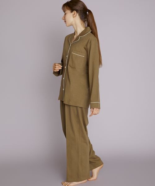 une nana cool(ウンナナクール)の「ハイゲージ天竺パジャマ /LP6411(その他・IV_アイボリー/CR_クリーム/BL_ブラック/GY_グレー/LG_チャコールグレー/PI_ピンク/RP_ロマンピンク/SP_シェルピンク/EN_エンジ/CB_シェルベージュ/BE_ベージュ/BS_サンドベージュ/DR_シナモンブラウン/BR_ブラウン/OB_ダークブラウン/OC_カカオ/YE_イエロー/KA_カラシ/GR_グリーン/OV_オリーブ/SX_サックス/GB_グレイッシュブルー/BU_ブルー/KO_ネイビー/VI_ヴァイオレット・M/L)」の15枚目の写真