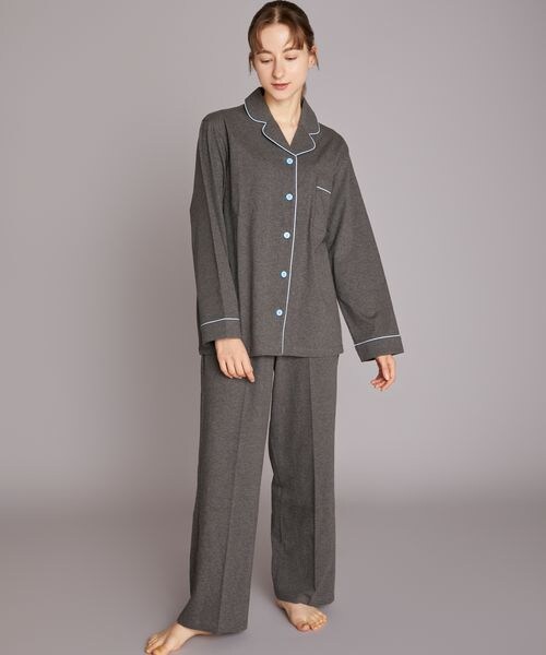 une nana cool(ウンナナクール)の「ハイゲージ天竺パジャマ /LP6411(その他・IV_アイボリー/CR_クリーム/BL_ブラック/GY_グレー/LG_チャコールグレー/PI_ピンク/RP_ロマンピンク/SP_シェルピンク/EN_エンジ/CB_シェルベージュ/BE_ベージュ/BS_サンドベージュ/DR_シナモンブラウン/BR_ブラウン/OB_ダークブラウン/OC_カカオ/YE_イエロー/KA_カラシ/GR_グリーン/OV_オリーブ/SX_サックス/GB_グレイッシュブルー/BU_ブルー/KO_ネイビー/VI_ヴァイオレット・M/L)」の22枚目の写真