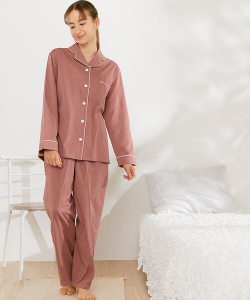 une nana cool(ウンナナクール)の「ハイゲージ天竺パジャマ /LP6411(その他・IV_アイボリー/CR_クリーム/BL_ブラック/GY_グレー/LG_チャコールグレー/PI_ピンク/RP_ロマンピンク/SP_シェルピンク/EN_エンジ/CB_シェルベージュ/BE_ベージュ/BS_サンドベージュ/DR_シナモンブラウン/BR_ブラウン/OB_ダークブラウン/OC_カカオ/YE_イエロー/KA_カラシ/GR_グリーン/OV_オリーブ/SX_サックス/GB_グレイッシュブルー/BU_ブルー/KO_ネイビー/VI_ヴァイオレット・M/L)」の11枚目の写真