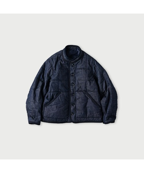 45R ４５プチデニム×厚ナイロン　スタンドブルゾン 45R（フォーティファイブアール）の「45プチデニム×厚ナイロンの908