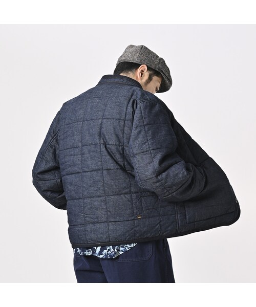 45R ４５プチデニム×厚ナイロン　スタンドブルゾン 45R（フォーティファイブアール）の「45プチデニム×厚ナイロンの