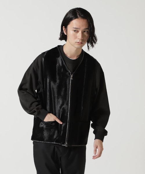 【YOKE】24AW VELVET FRONT ZIP BLOUSON GARDEN（ガーデン）の「YOKE/ヨーク/VELVET FRONT ZIP VEST