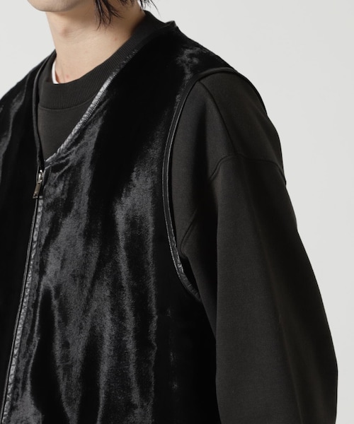 トップス YOKE VELVET FRONT ZIP VEST GARDEN（ガーデン）の「YOKE/ヨーク/VELVET FRONT ZIP VEST（）」 - WEAR