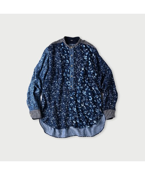 良品 45R ブル フラワー プリント 908 Tシャツ 3 ブルー 良品 45R ブル フラワー プリント 908 Tシャツ 3 ブルー