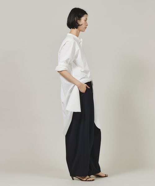 カレンソロジー　コットンツイルドロストパンツ　ネイビー Curensology（カレンソロジー）の「コットンツイルドロストパンツ