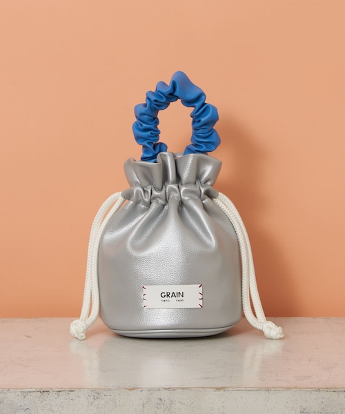 CIAOPANIC(チャオパニック)の「【GRAIN/グレイン】ギャザーハンドル巾着ラウンドバッグ #Loon(ハンドバッグ・レディース・古代銀/オレンジ/アイボリー/シルバー/キャメル/ブラックその他2/ブロンズ/ブラック/ネイビー/グリーン・FREE)」の10枚目の写真