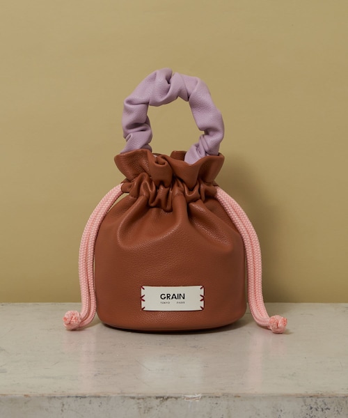 CIAOPANIC(チャオパニック)の「【GRAIN/グレイン】ギャザーハンドル巾着ラウンドバッグ #Loon(ハンドバッグ・レディース・古代銀/オレンジ/アイボリー/シルバー/キャメル/ブラックその他2/ブロンズ/ブラック/ネイビー/グリーン・FREE)」の8枚目の写真