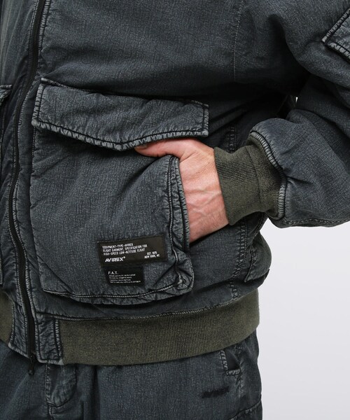 AVIREX（アヴィレックス）の「《AVIREX / F.A.T.》FADE WASH WEP JACKET / フェイドウォッシュ ウェップ ジャケット / アヴィレックス（ジャケット/アウター・グレー/オリーブ・S/M/L/XL）」の14枚目の写真
