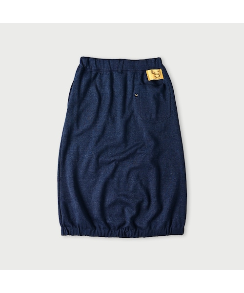 45R フォーティーファイブアール　シルクコットンスカート　インディゴ　2 45R（フォーティファイブアール）の「ふわふわ二重織の