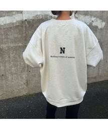 copine | 前後ロゴ刺繍スウェット(オートミール)(スウェット)