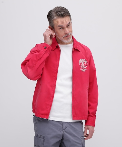 AVIREX(アヴィレックス)の「FADE USAF ACADEMY JACKET / フェイド USAF アカデミー ジャケット / AVIREX / アヴィレックス(ジャケット/アウター・ブラック/ライトピンク/ネイビー/カーキ・M/L/XL/2XL)」の3枚目の写真