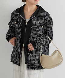 un dix cors（アンディコール）の「金釦ノーカラージャケット