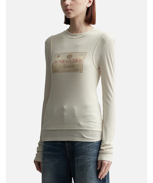 ACNE STUDIOS ダブルレイヤーTシャツ 長袖　サイズS アクネ　即納 tshi000354_aa_01.jpg