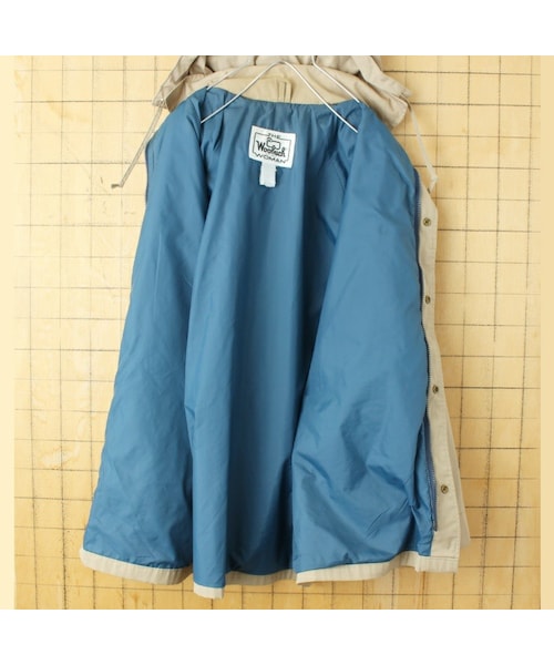 WOOLRICH（ウールリッチ）の「70s 80s USA Woolrich ウールリッチ マウンテンパーカー ジャケット ベージュ レディースL相当 メンズSM相当 アメリカ古着（マウンテンパーカー・レディース・ベージュ・L）」の4枚目の写真