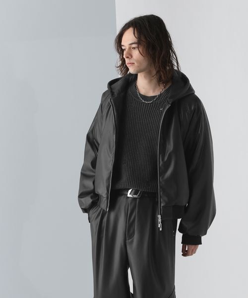 HARE（ハレ）の「レザーコンパクトフードブルゾン（）」 - WEAR