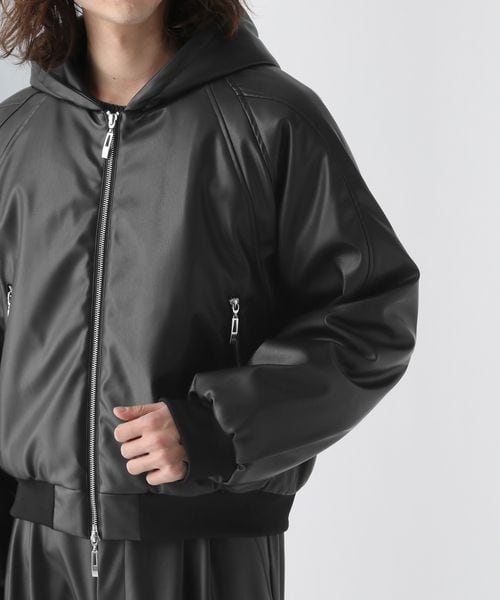 HARE（ハレ）の「レザーコンパクトフードブルゾン（）」 - WEAR