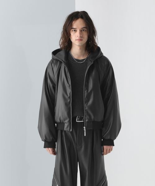 HARE（ハレ）の「レザーコンパクトフードブルゾン（）」 - WEAR
