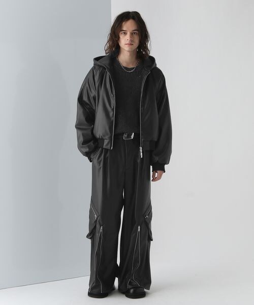 HARE（ハレ）の「レザーコンパクトフードブルゾン（）」 - WEAR