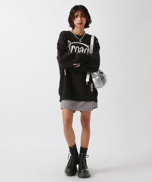 PAGEBOY（ページボーイ）の「ラメラップショートパンツ（パンツ・ブラック09/グレー12・F）」の8枚目の写真