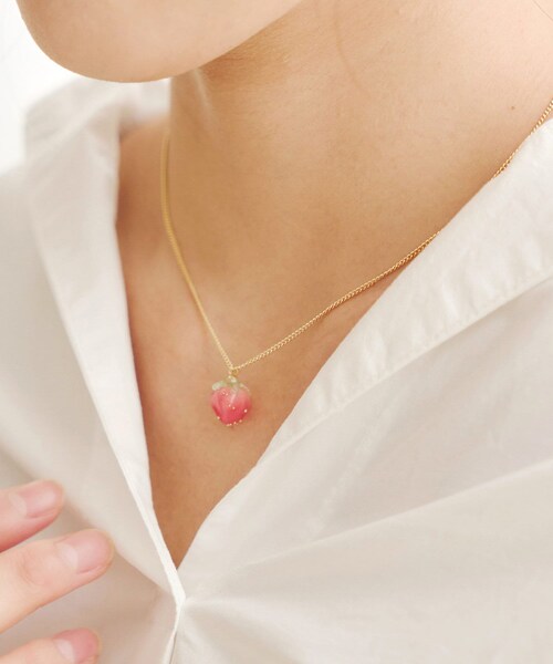 salut!（サリュ!）の「いちごネックレス／strawberry（ネックレス・レディース・ピンク/レッド・FREE）」の2枚目の写真