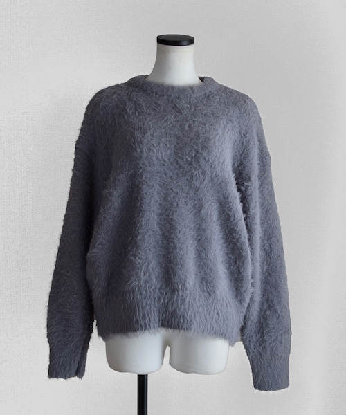 Marient(マリエント)の「シャギークルーネックKT(ニット/セーター・レディース・ホワイト/グレー/ブラック・FREE)」の3枚目の写真