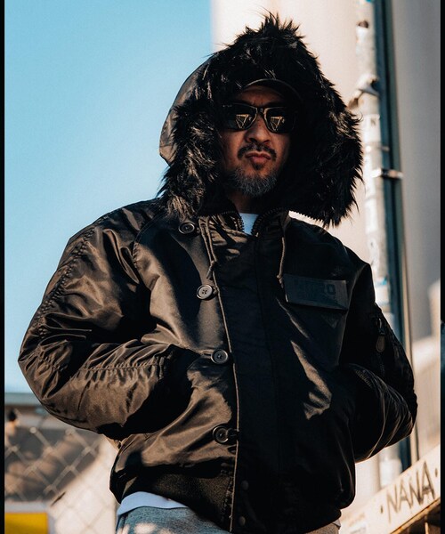 90s AVIREX N2B フライトジャケット ネイビーEMAR リアルファー Alpha Industries（アルファ・インダストリーズ） ALPHA アルファ