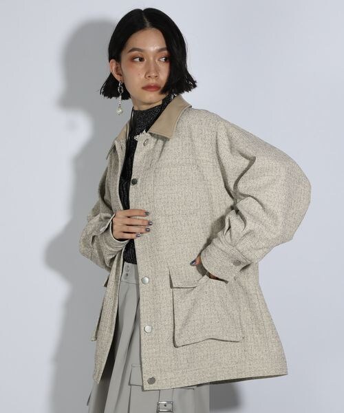 HARE（ハレ）の「エリフェイクレザーワークブルゾン（）」 - WEAR