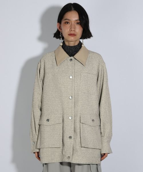 HARE（ハレ）の「エリフェイクレザーワークブルゾン（）」 - WEAR