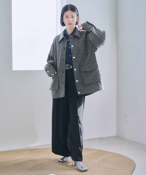 HARE（ハレ）の「エリフェイクレザーワークブルゾン（）」 - WEAR