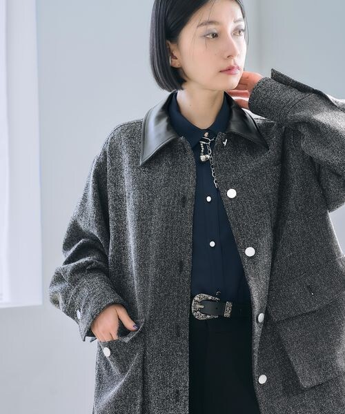 HARE（ハレ）の「エリフェイクレザーワークブルゾン（）」 - WEAR