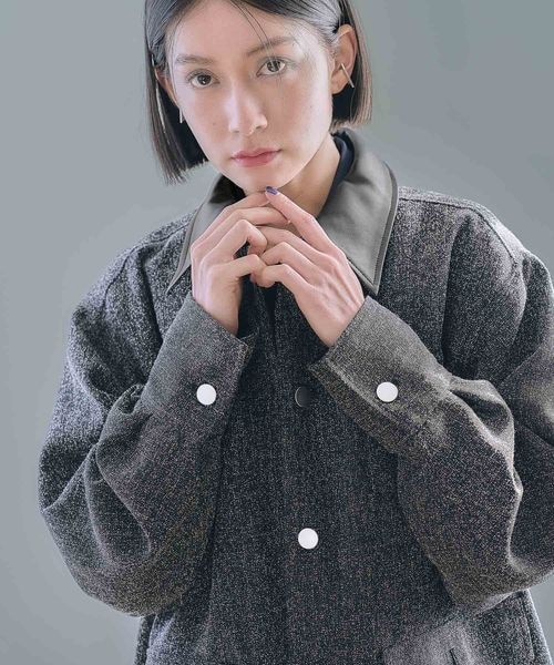 HARE（ハレ）の「エリフェイクレザーワークブルゾン（）」 - WEAR