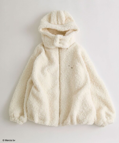 OLIVE des OLIVE（オリーブデオリーブ）の「miffyボアブルゾン（ジャケット/アウター・レディース・ブラウン/オフホワイト・FREE）」の2枚目の写真