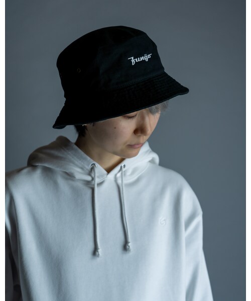 FUNGO TOKYO（ファンゴトウキョウ）の「オリジナルロゴフロント刺繍バケットハット（ハット・レディース・ブラック・one）」の6枚目の写真