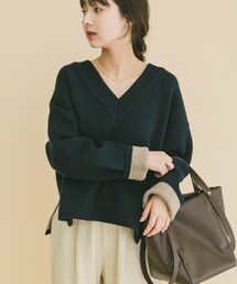 ITEMS URBANRESEARCH | ダブルフェイスVネックニット(ニット/セーター)