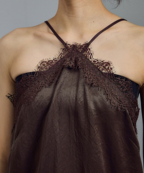 ADAM ET ROPE'(アダムエロペ)の「リバーレース2WAYキャミソール(キャミソール・レディース・ブラウン/ブラック・F)」の19枚目の写真