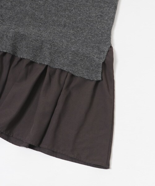 ITEMS URBANRESEARCH（アイテムズ アーバンリサーチ）の「ニットベストセットワンピース（ワンピース・レディース・GRY/L.BRN・FREE）」の12枚目の写真