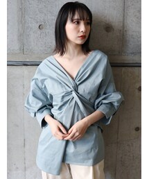 MURUA | アシンメトリーボリュームシャツチュニック(シャツ/ブラウス)