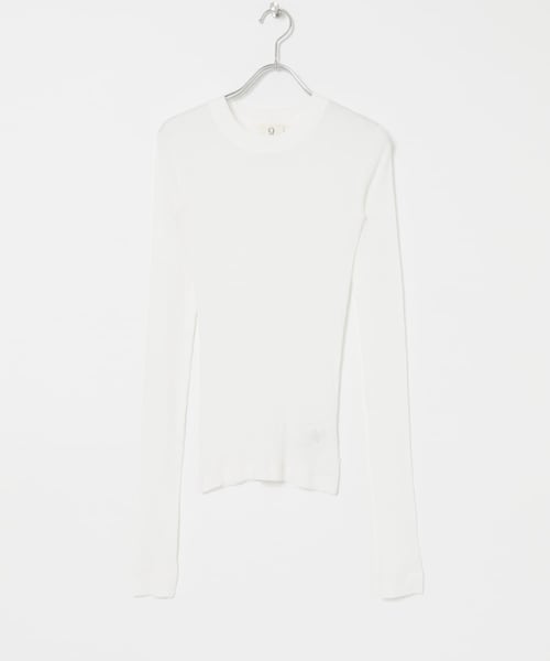 URBAN RESEARCH(アーバンリサーチ)の「NINETY PERCENT ANIS RIB TOP(Tシャツ/カットソー・レディース・LAVENDULA/CHALKWHITE/TAUPE/BLACK・S)」の1枚目の写真