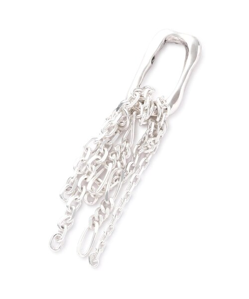 B'2nd（ビーセカンド）の「MAISON D’ PULSE( メゾンドパルス ）別注ピアス/double chain pierce_original stone（アクセサリー・シルバー・F）」の2枚目の写真