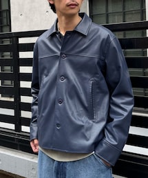 CIAOPANIC（チャオパニック）の「フェイクレザーカーコート